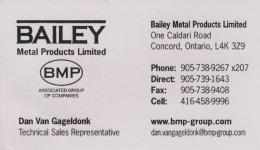 BAILEY METAL PRODUCTS - Booth 28