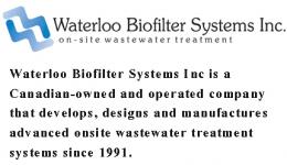 WATERLOO BIOFILTER SYSTEMS INC. - Booth 16