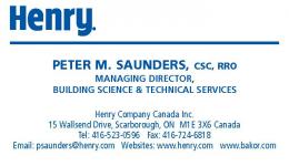 HENRY COMPANY CANADA INC. - Booth 50